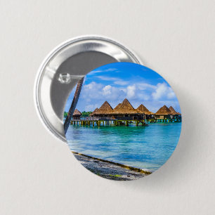 Op het water wonen ronde button 5,7 cm