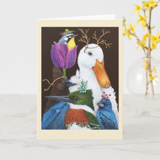 Op het wenskaart Gala Kaart (Gele Bloem)