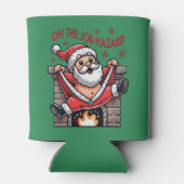 Op het werk Hazard Santa in brand Blikjeskoeler (Achterkant)