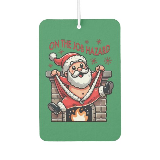 Op het werk Hazard Santa in brand Luchtverfrisser (Voorkant)