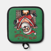 Op het werk Hazard Santa in brand Pannenlap (Voorkant)