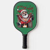 Op het werk Hazard Santa in brand Pickleball Paddle (Achterkant)