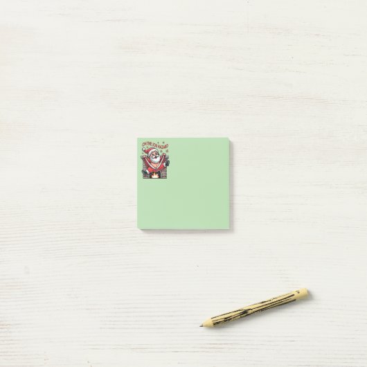Op het werk Hazard Santa in brand Post-it® Notes (Op bureau)