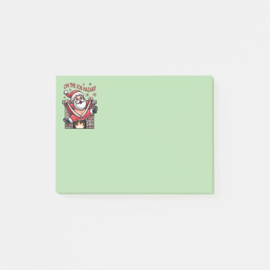 Op het werk Hazard Santa in brand Post-it® Notes (Voorkant)