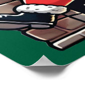 Op het werk Hazard Santa in brand Poster (Hoek)