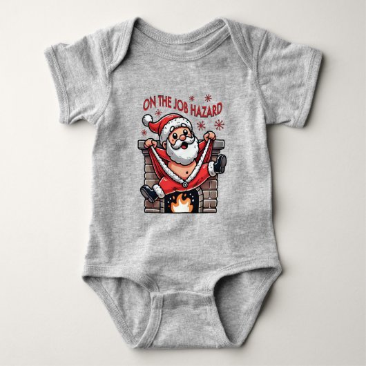 Op het werk Hazard Santa in brand Romper (Voorkant)