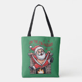 Op het werk Hazard Santa in brand Tote Bag (Achterkant)