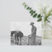 Op het werk in de Katoen Briefkaart (Staand voorkant)