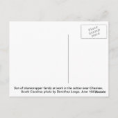 Op het werk in de Katoen Briefkaart (Achterkant)