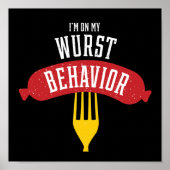Op het Wurst Behavior Oktoberfest Foodie Poster (Voorkant)