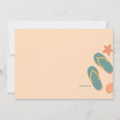 Op het zand Bewaar de datum Aankondiging (Achterkant)