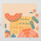 Op het zand Bewaar de datum Aankondiging (Voorkant / Achterkant)