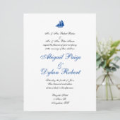 "Op het Zee" huwelijksuitnodigingen Kaart (Staand voorkant)