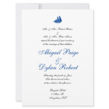 "Op het Zee" huwelijksuitnodigingen