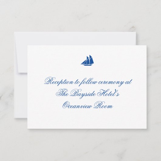 "Op het Zee" Kaarten voor ontvangst (Voorkant)