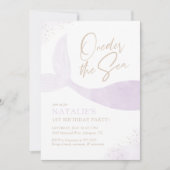 Op het Zee Paarse Zeemeerminnenfeest Kaart (Voorkant)