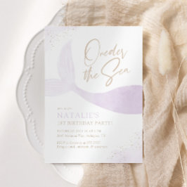 Op het Zee Paarse Zeemeerminnenfeest Kaart