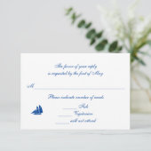 "Op het Zee" RSVP-/antwoordkaarten RSVP Kaartje (Staand voorkant)