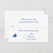 "Op het Zee" RSVP-/antwoordkaarten RSVP Kaartje (Voorkant / Achterkant)