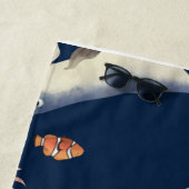 Op het zee strandlaken (In situ)