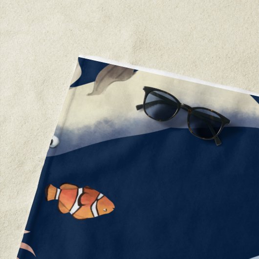 Op het zee strandlaken (In situ)