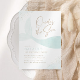 Op het Zee Turquoise Mermaid Girl Birthday Kaart