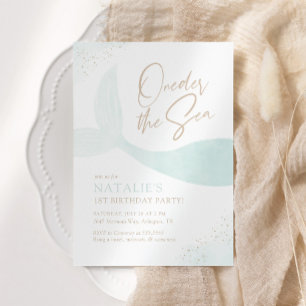 Op het Zee Turquoise Mermaid Girl Birthday Kaart