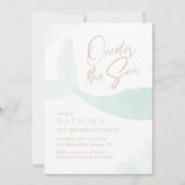 Op het Zee Turquoise Mermaid Girl Birthday Kaart (Voorkant)