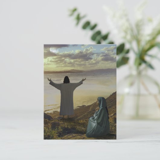 Op het Zee van Galilea Briefkaart (Staand voorkant)