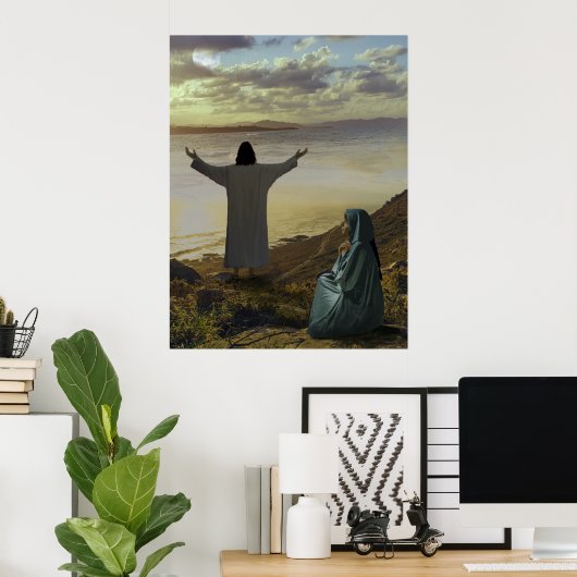 Op het Zee van Galilea Poster (Thuiskantoor)