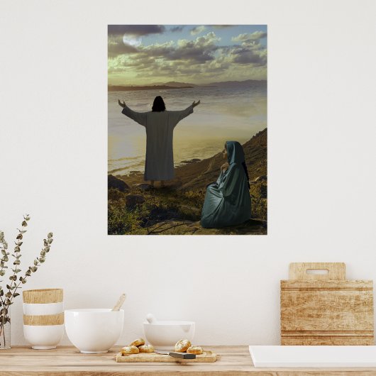 Op het Zee van Galilea Poster (Keuken)