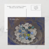 Op het Zee ~ Zee glasblaasjes Briefkaart (Voorkant / Achterkant)