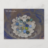 Op het Zee ~ Zee glasblaasjes Briefkaart (Voorkant)