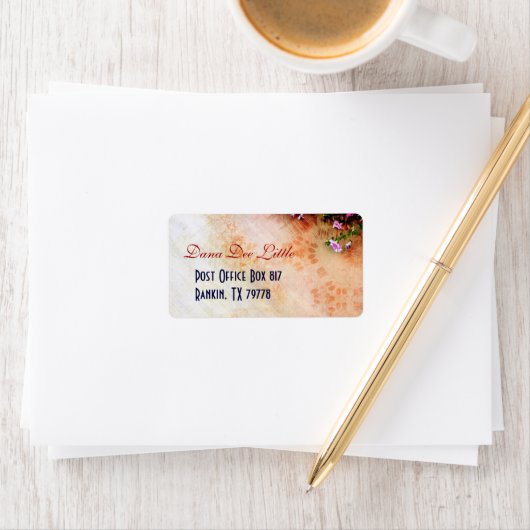 Op het zuidwesten geïnspireerd label (Insitu)