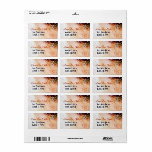 Op het zuidwesten geïnspireerd label (Full Sheet)