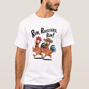 op hol geslagen hanen t-shirt