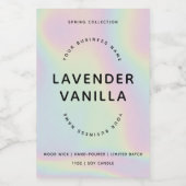 Op holografisch geïnspireerd kaarsenetiket voedselcontainer etiket (Enkel label)