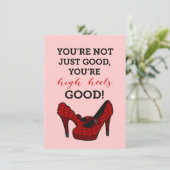 Op hoog niveau Stiletto-Mode op zaterdag Kaart (Staand voorkant)