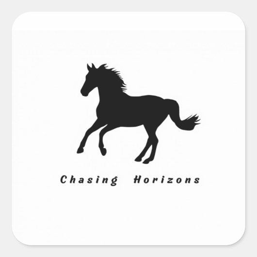 Op Horizonnen Jagen Aangepaste Vierkante Sticker (Voorkant)