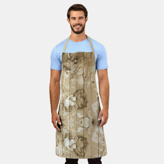 op hout -houtnostalgisch schort