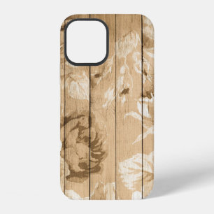 Op hout vintage hout nostalgie iPhone 12 hoesje