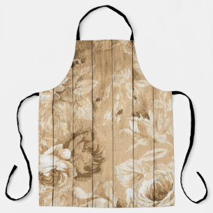 Op hout vintage nostalgisch hout schort