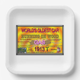 Op houtbanner lopen papieren bordje