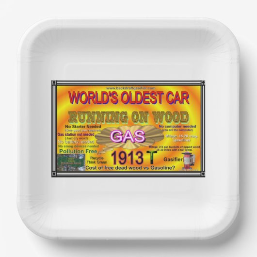 Op houtbanner lopen papieren bordje (Voorkant)