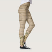 Op houten Rozen beige Leggings (Rechts)