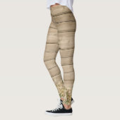 Op houten Rozen beige Leggings (Links)