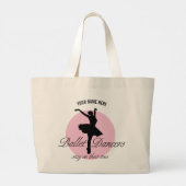 Op hun tenen (ballet) grote Canvas tas (Achterkant)