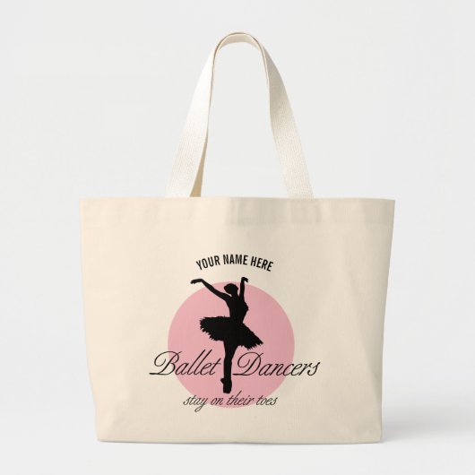 Op hun tenen (ballet) grote Canvas tas (Voorkant)