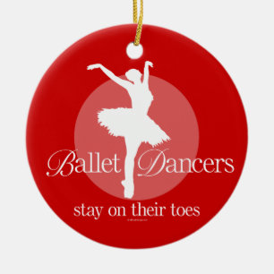 Op hun tenen (ballet) keramisch ornament