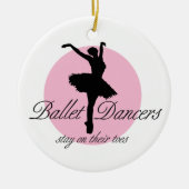 Op hun tenen (ballet) keramisch ornament (Voorkant)